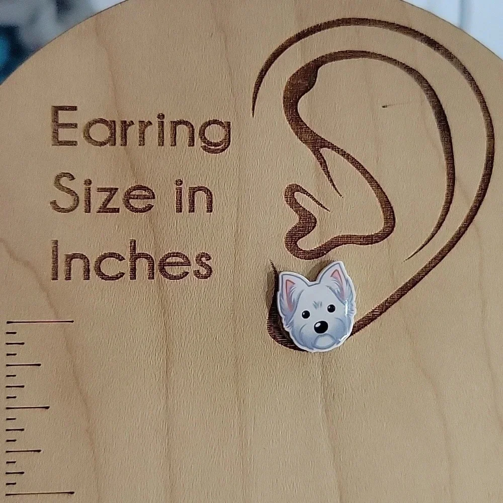 Westie Terrier Stud Earrings
